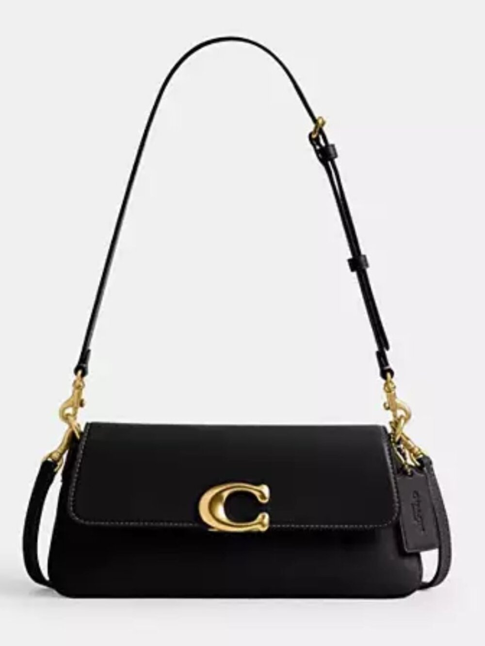 NWT ✅ COACH Jet Shoulder Bag #CAM16 Black / Brass 2 Straps ⭐ NWT
